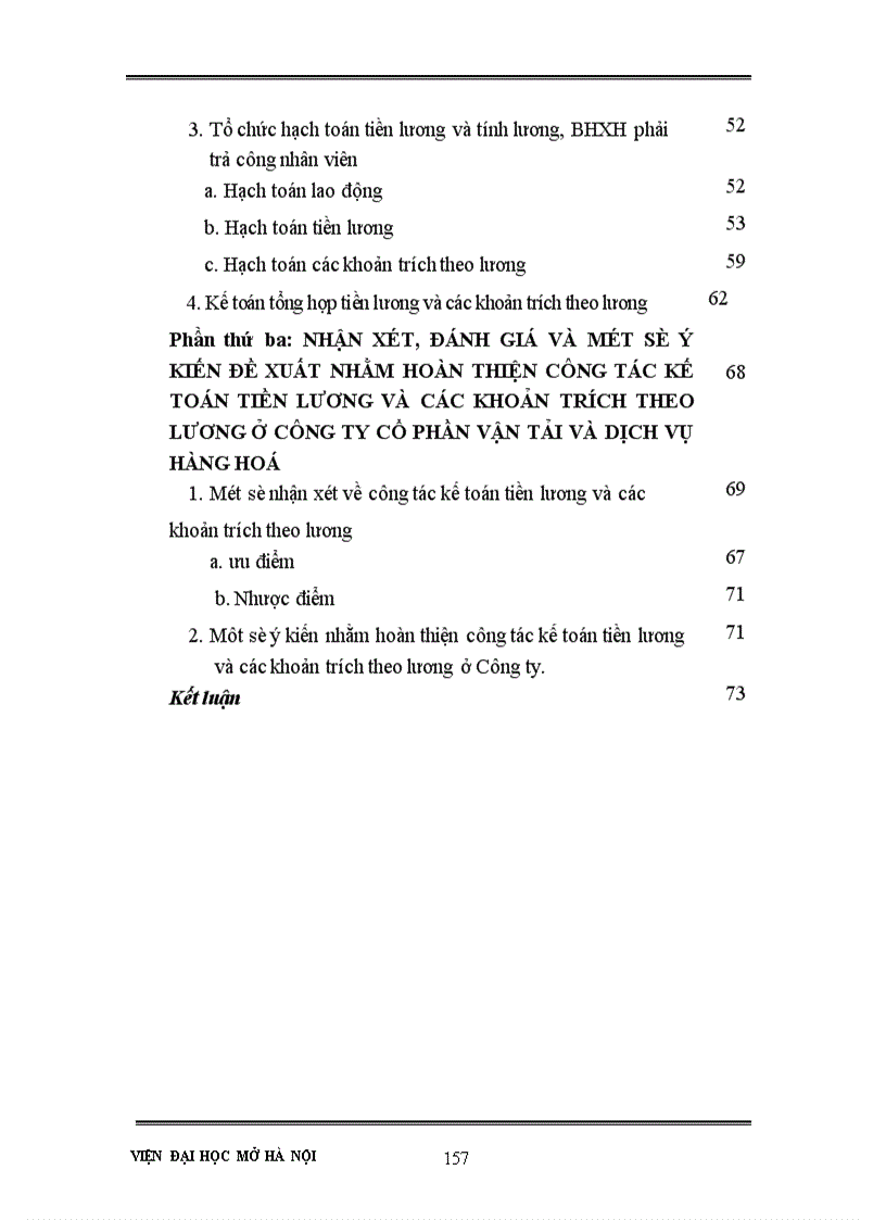 image for page Tổ chức kế toán tiền lương và các khoản trích theo lương ở Công ty cổ phần vận tải và dịch vụ hàng hoá