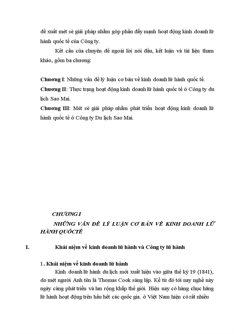 image for page Một số giải pháp nhằm phát triển hoạt động kinh doanh lữ hành quốc tế tại Công ty Du lịch Sao Mai