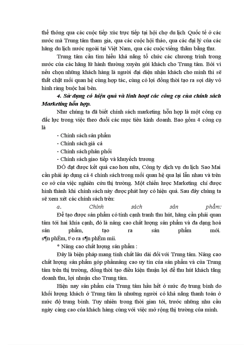 image for page Một số giải pháp nhằm phát triển hoạt động kinh doanh lữ hành quốc tế tại Công ty Du lịch Sao Mai