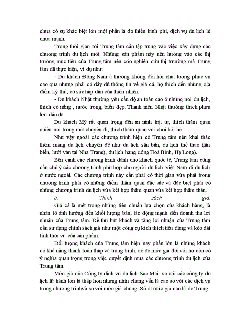 image for page Một số giải pháp nhằm phát triển hoạt động kinh doanh lữ hành quốc tế tại Công ty Du lịch Sao Mai