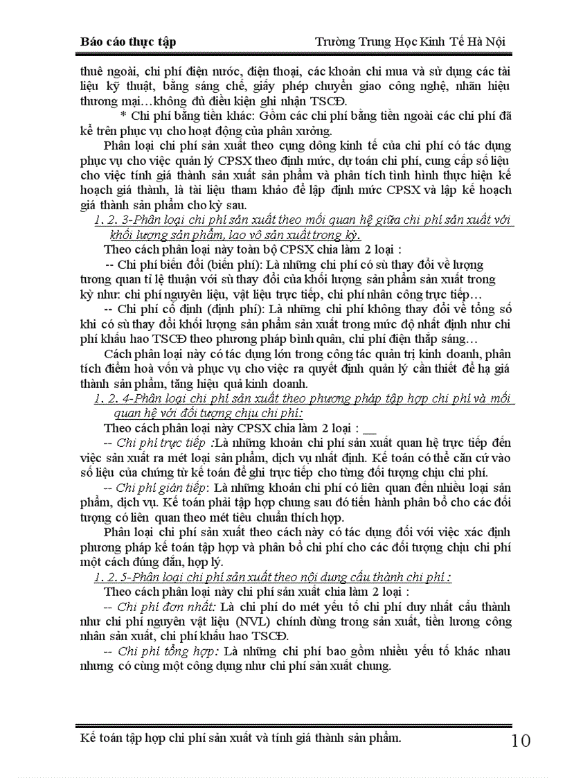 image for page Kế toán chi phí sản xuất và tính giá thành sản phẩm tại xí nghiệp X18