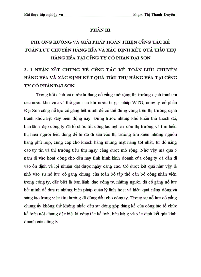 image for page Kế toán lưu chuyển hàng hóa và xác định kết quả tiêu thụ hàng hóa tại công ty cổ phần Đại Sơn