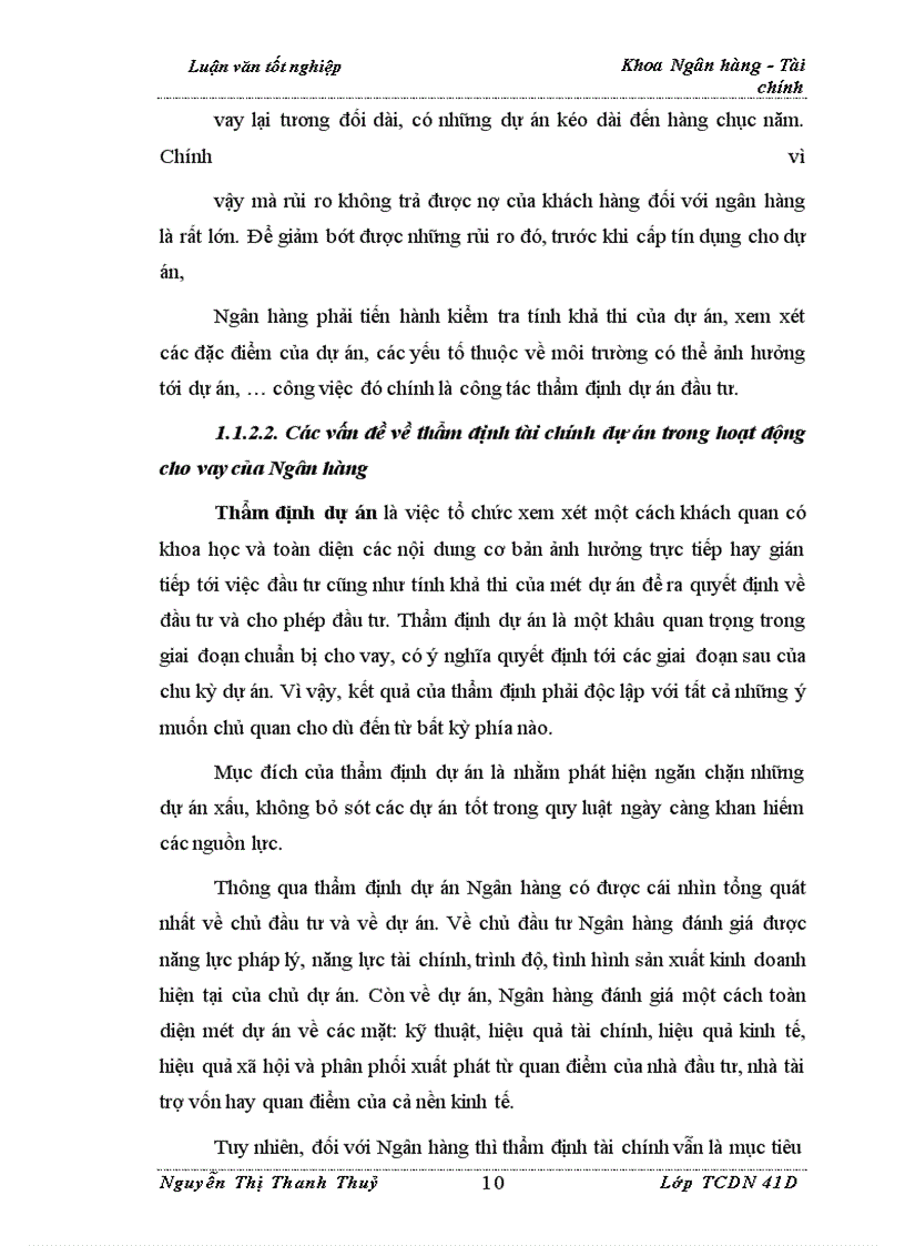 image for page Nâng cao chất lượng thẩm định tài chính dự án trong hoạt động cho vay tại Ngân Hàng Ngoại Thương Việt Nam