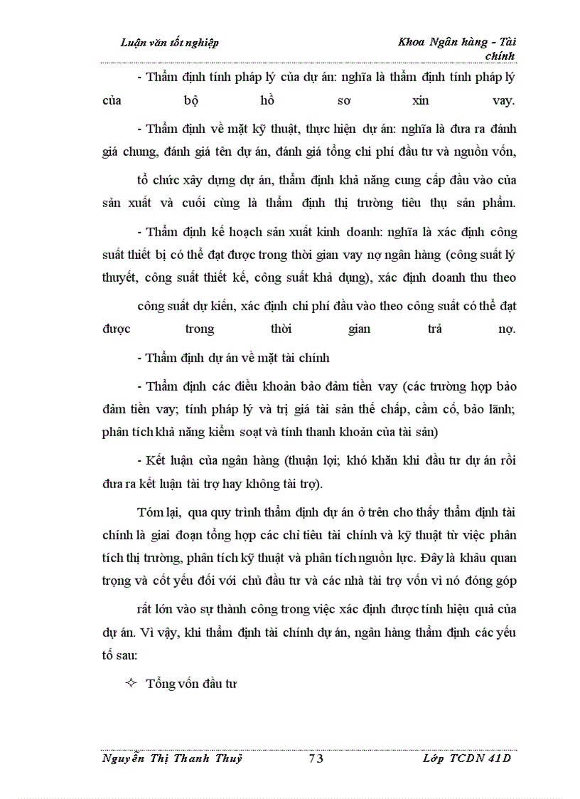 image for page Nâng cao chất lượng thẩm định tài chính dự án trong hoạt động cho vay tại Ngân Hàng Ngoại Thương Việt Nam