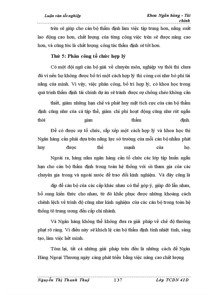image for page Nâng cao chất lượng thẩm định tài chính dự án trong hoạt động cho vay tại Ngân Hàng Ngoại Thương Việt Nam