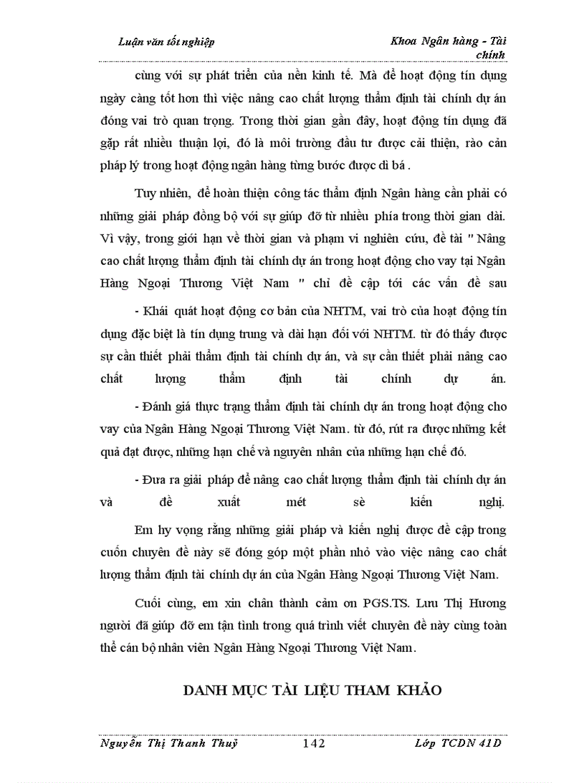 image for page Nâng cao chất lượng thẩm định tài chính dự án trong hoạt động cho vay tại Ngân Hàng Ngoại Thương Việt Nam