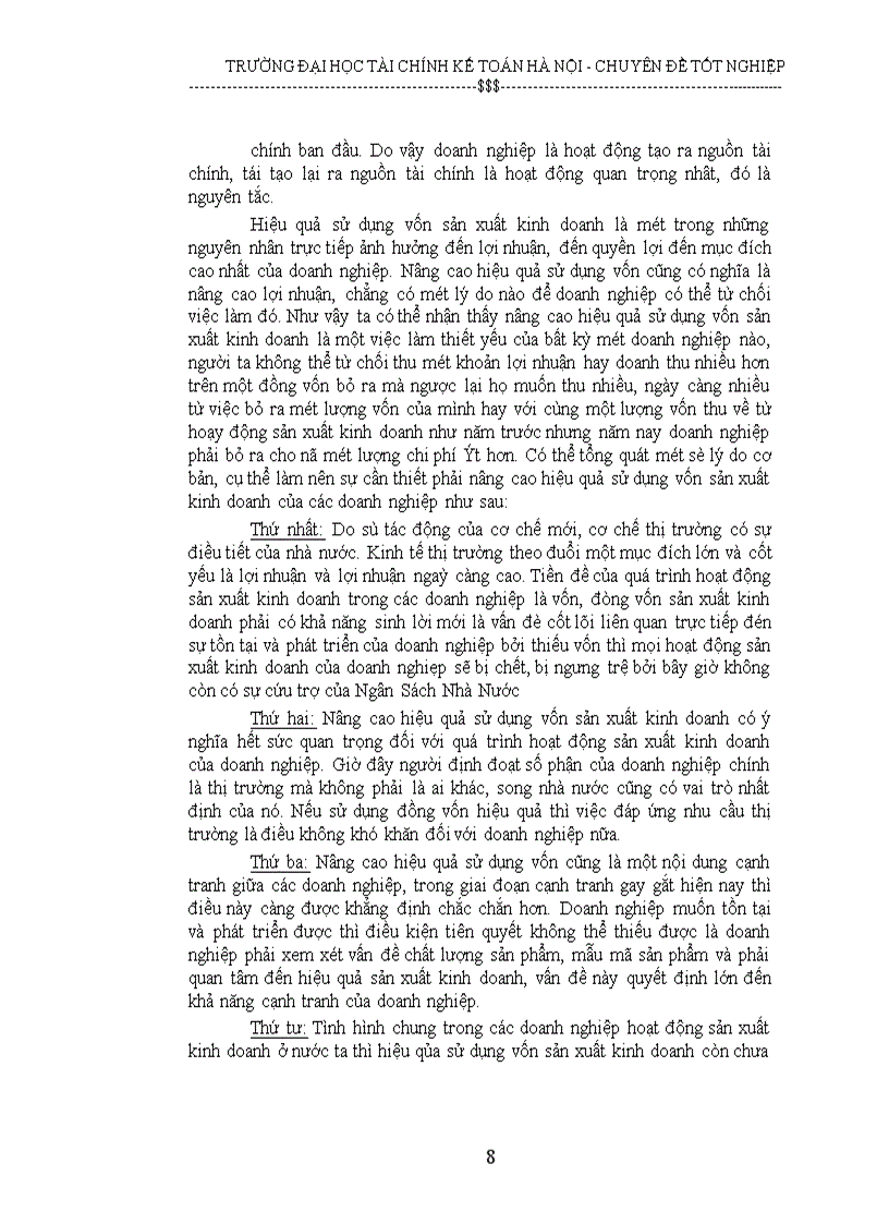 image for page Vốn sản xuất kinh doanh và các biện pháp nâng cao hiệu quả sử dụng vốn sản xuất kinh doanh tại Tổng công ty giấy Việt nam