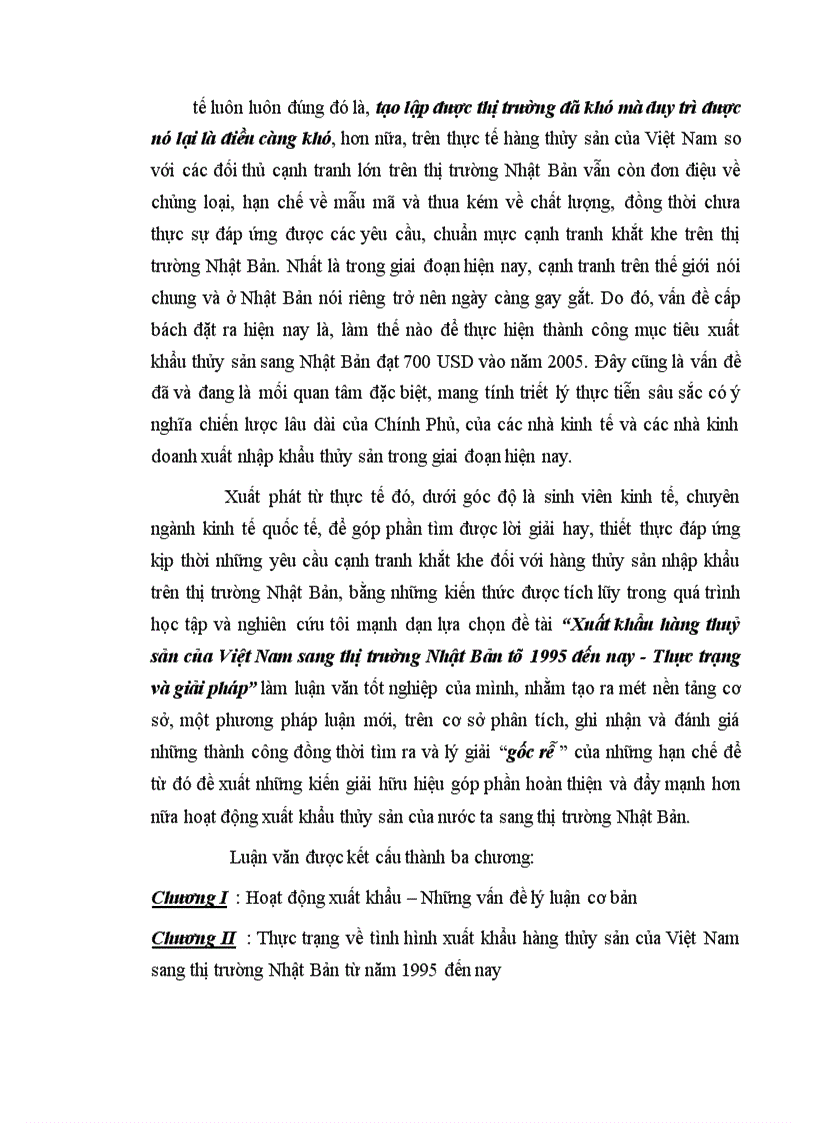 image for page Xuất khẩu hàng thuỷ sản của Việt Nam sang thị trường Nhật Bản từ 1995 đến nay - Thực trạng và giải pháp
