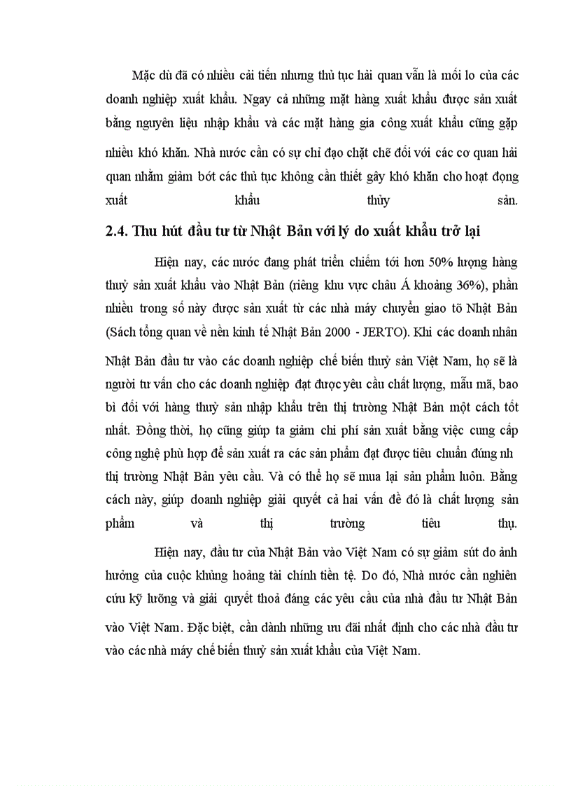 image for page Xuất khẩu hàng thuỷ sản của Việt Nam sang thị trường Nhật Bản từ 1995 đến nay - Thực trạng và giải pháp