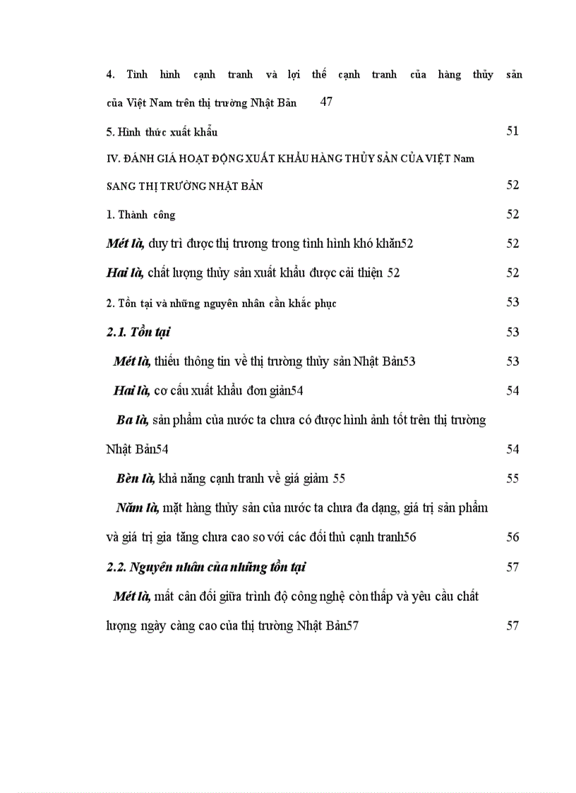 image for page Xuất khẩu hàng thuỷ sản của Việt Nam sang thị trường Nhật Bản từ 1995 đến nay - Thực trạng và giải pháp