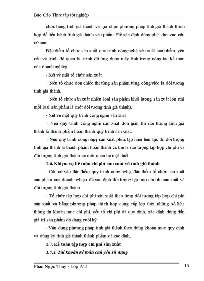image for page Kế toán chi phí sản xuất và tính giá thành sản phẩm tại Công ty may Chiến Thắng