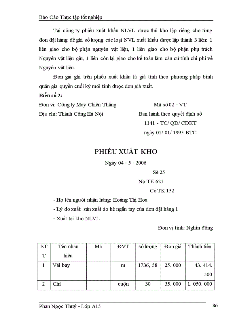 image for page Kế toán chi phí sản xuất và tính giá thành sản phẩm tại Công ty may Chiến Thắng