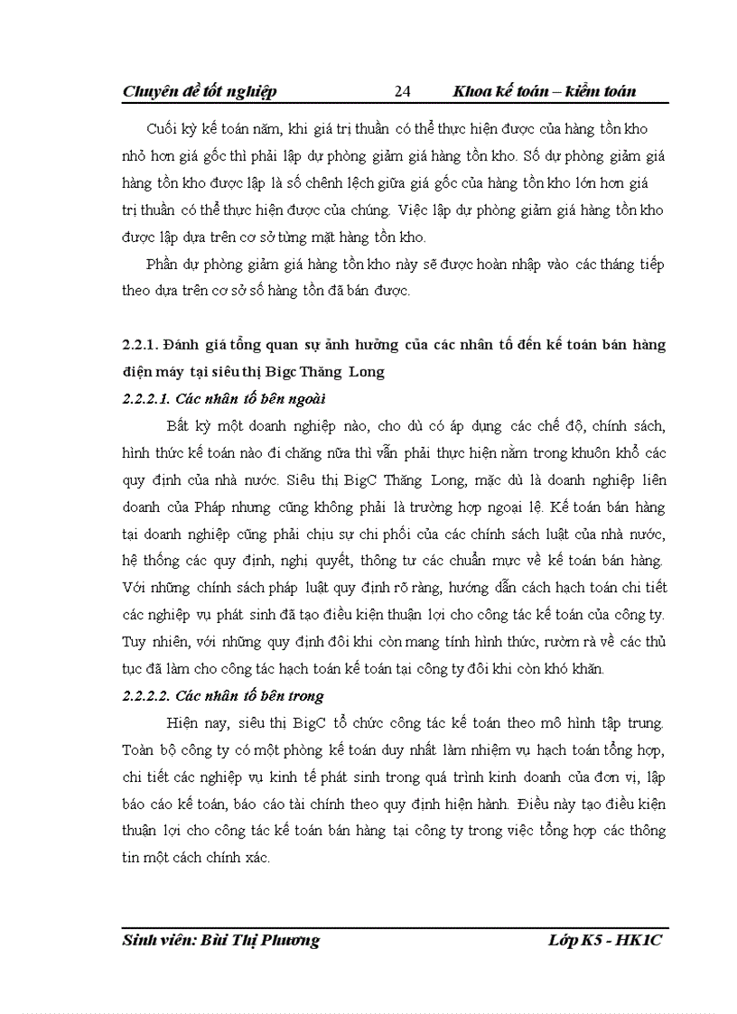 image for page Kế toán bán hàng điện máy tại công ty TNHH TM QT và DV siêu thị Bigc Thăng Long