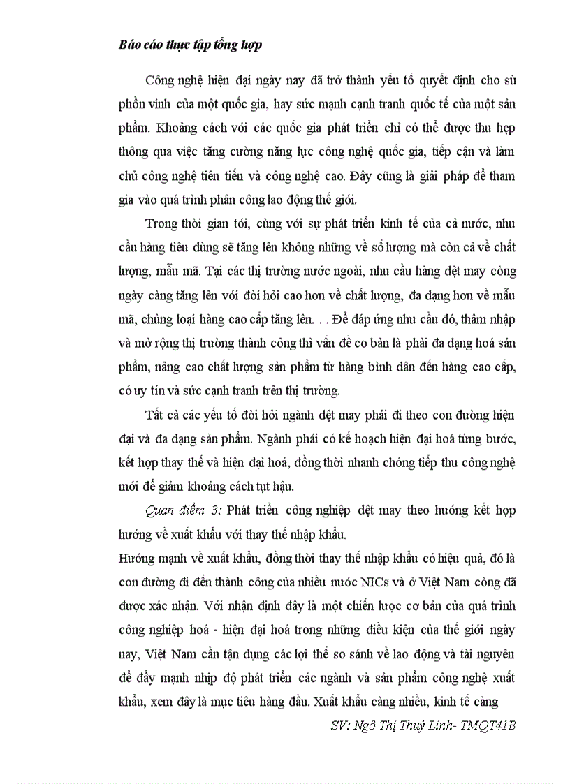 image for page Báo cáo thực tập tại Công ty Dệt May Hà Nội