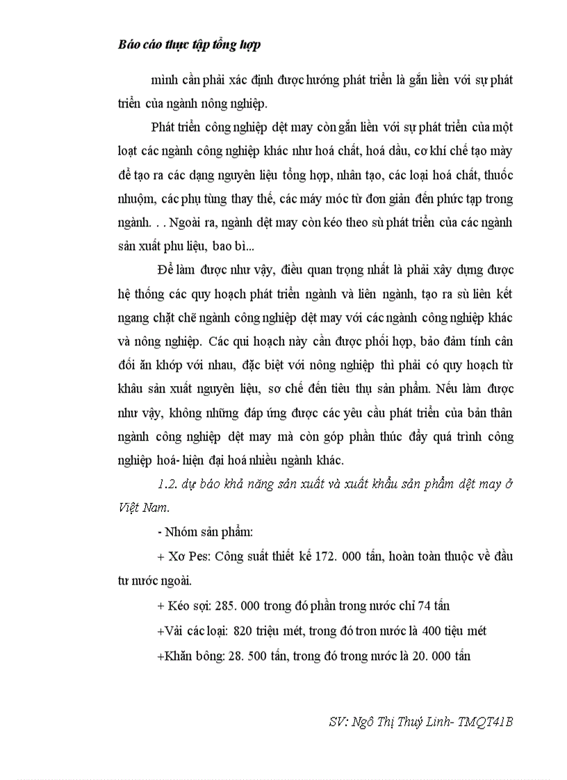 image for page Báo cáo thực tập tại Công ty Dệt May Hà Nội