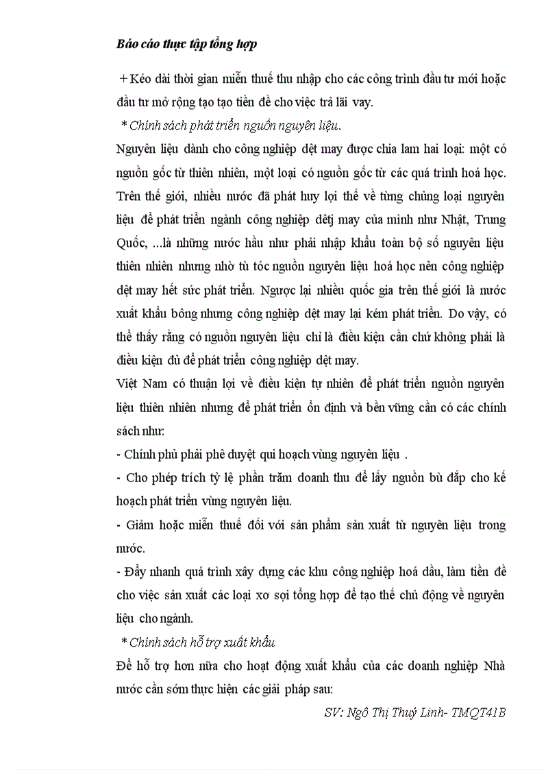 image for page Báo cáo thực tập tại Công ty Dệt May Hà Nội