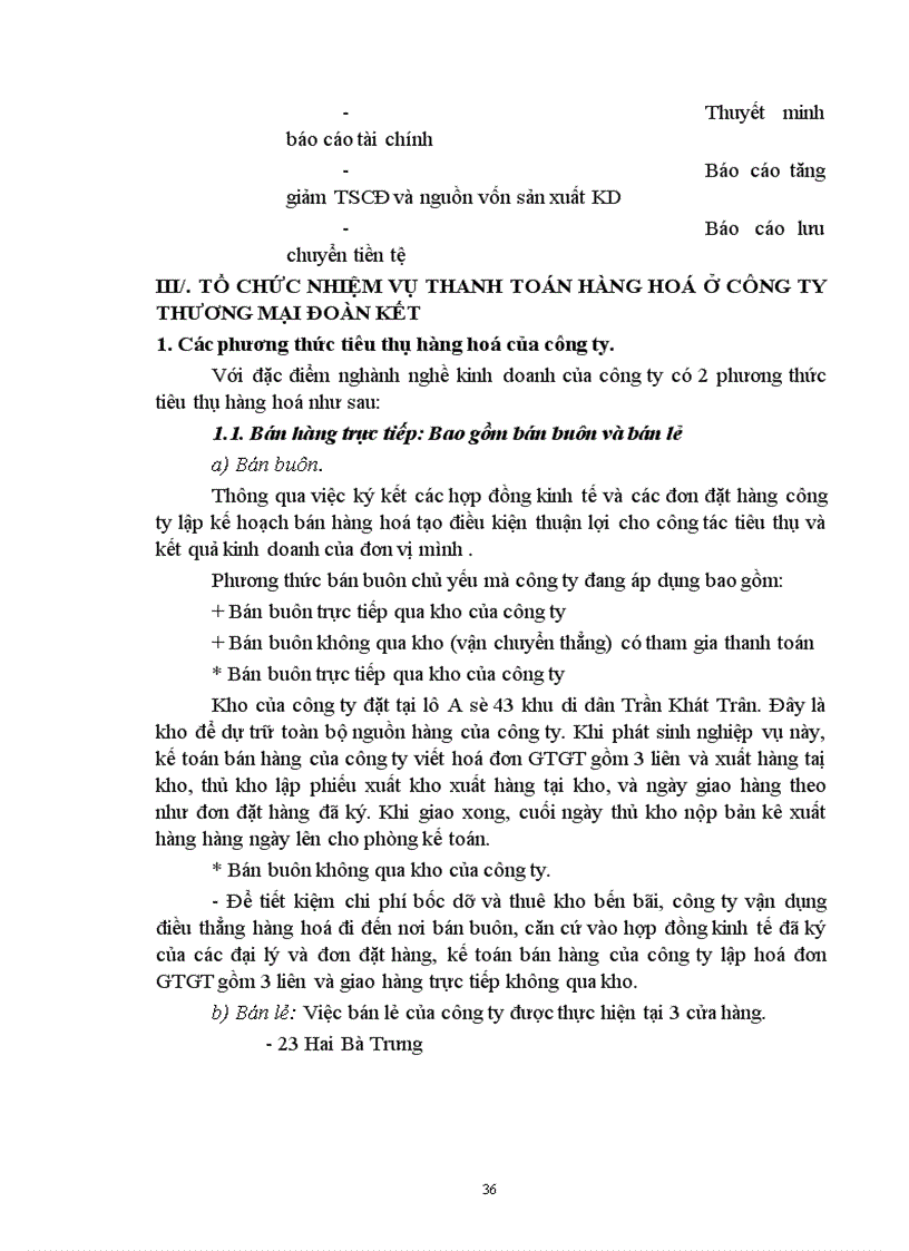 image for page Hoàn thiện kế toán tiêu thụ & xác định kết quả kinh doanh tại Công ty Thương mại Đoàn Kết