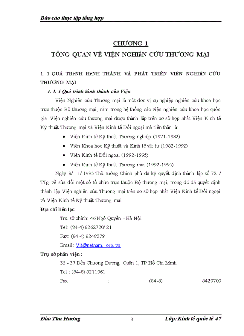 image for page Hoạt động của viện nghiên cứu thương mại