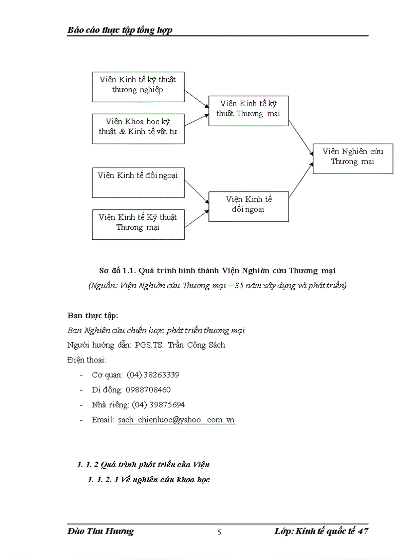 image for page Hoạt động của viện nghiên cứu thương mại