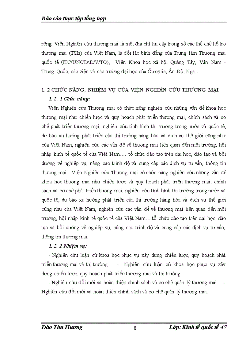 image for page Hoạt động của viện nghiên cứu thương mại