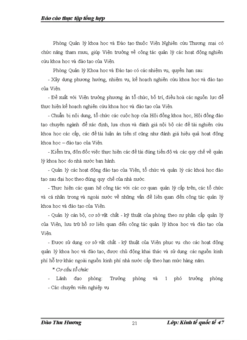 image for page Hoạt động của viện nghiên cứu thương mại