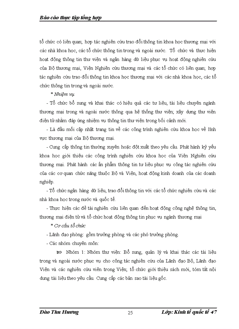 image for page Hoạt động của viện nghiên cứu thương mại