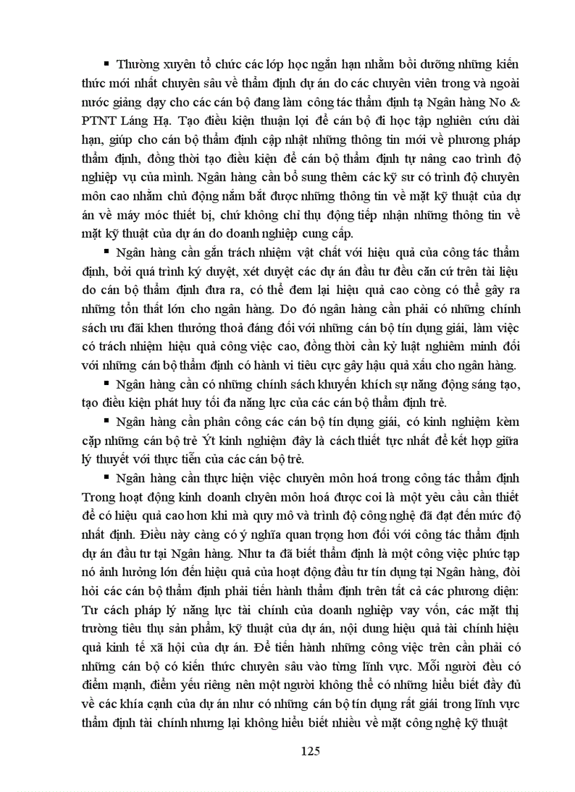 image for page Công tác thẩm định dự án đầu tư nhằm nâng cao hiệu quả đầu tư tín dụng tại ngân hàng No & PTNT láng hạ