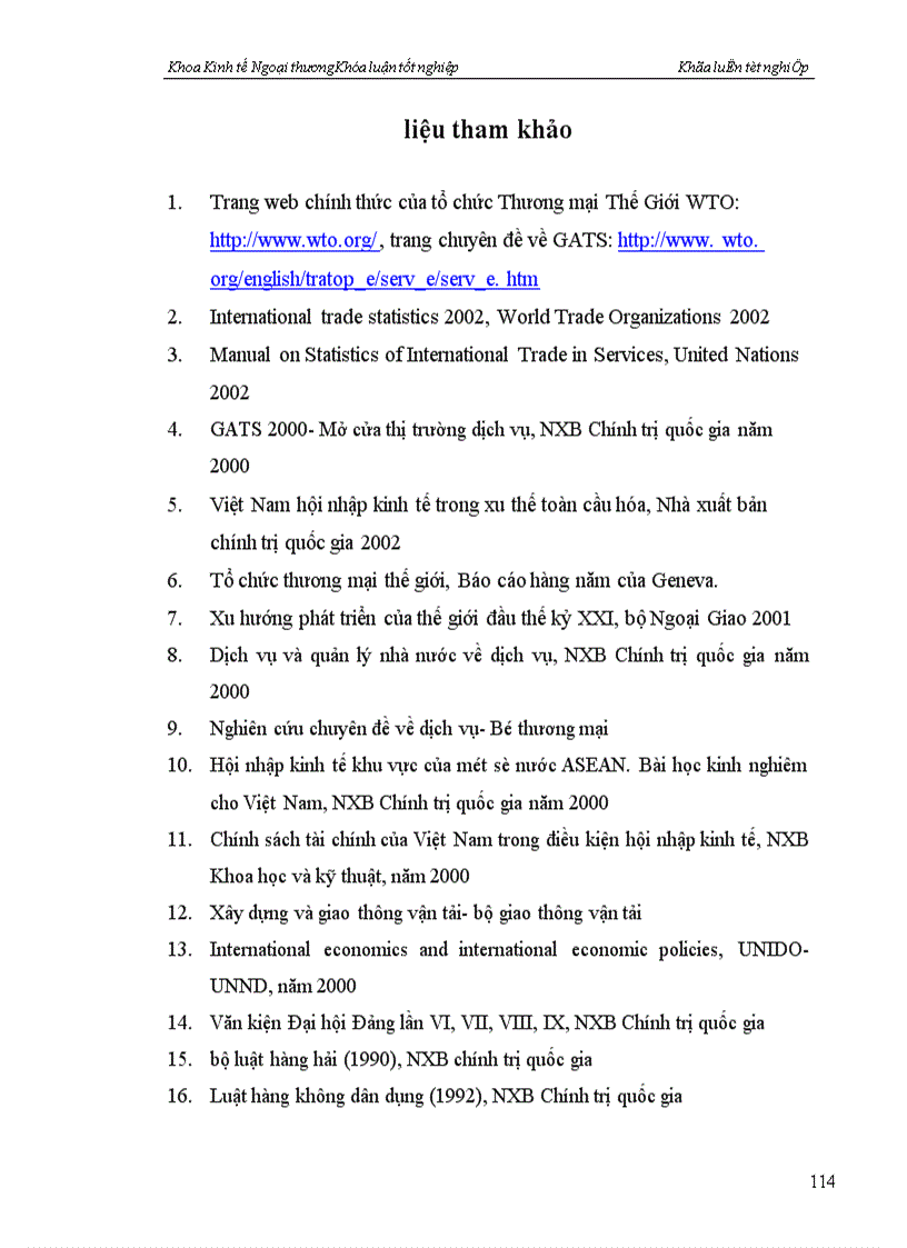 image for page Hiệp định chung về thương mại dịch vụ của WTO và các giải pháp mở cửa thị trường dịch vụ Việt Nam trong điều kiện gia nhập WTO