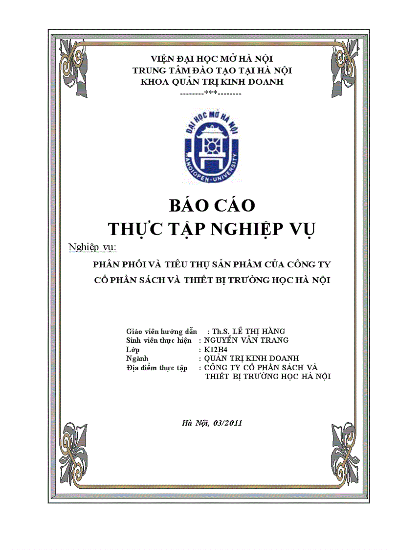 image for page Báo cáo thực tập tại Công ty cổ phần sách và thiết bị trường học Hà Nội.