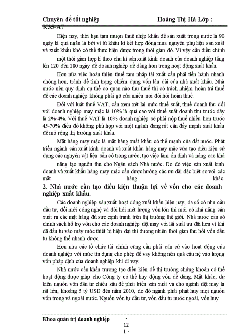 image for page Một số giải pháp nhằm thúc đẩy hoạt động xuất khẩu hàng may mặc ở công ty may Thăng Long làm chuyên đề tốt nghiệp của mình