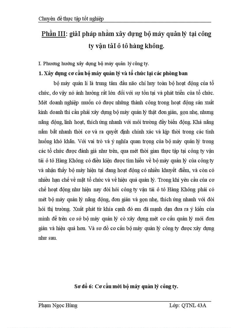 image for page Xây dựng cơ cấu tổ bộ máy quản lý tại Công ty vận tải ô tô Hàng Không