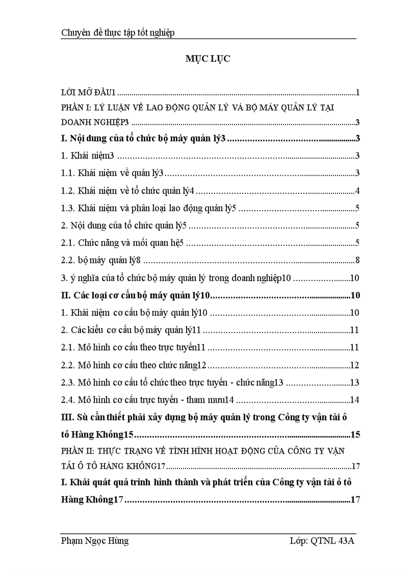 image for page Xây dựng cơ cấu tổ bộ máy quản lý tại Công ty vận tải ô tô Hàng Không