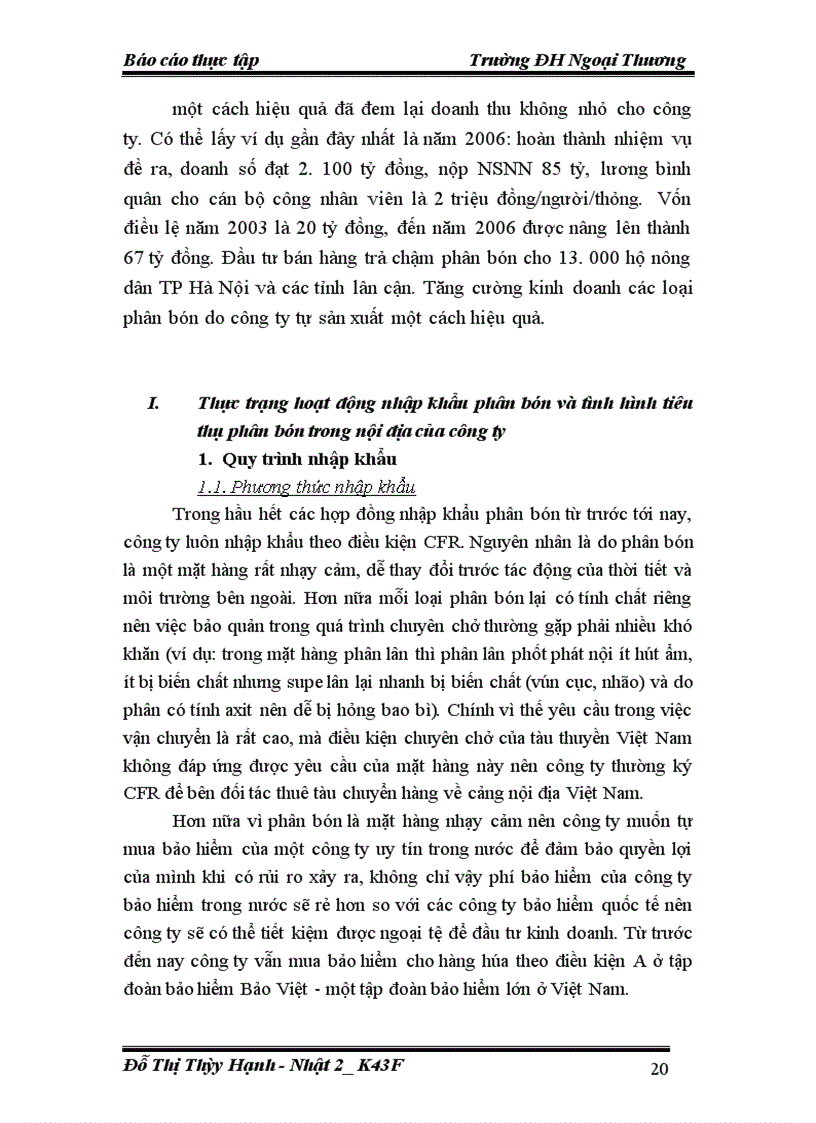 image for page Hoạt động nhập khẩu phân bón và tình hình tiêu thụ phân bón trong nội địa của công ty CP XNK Hà Anh