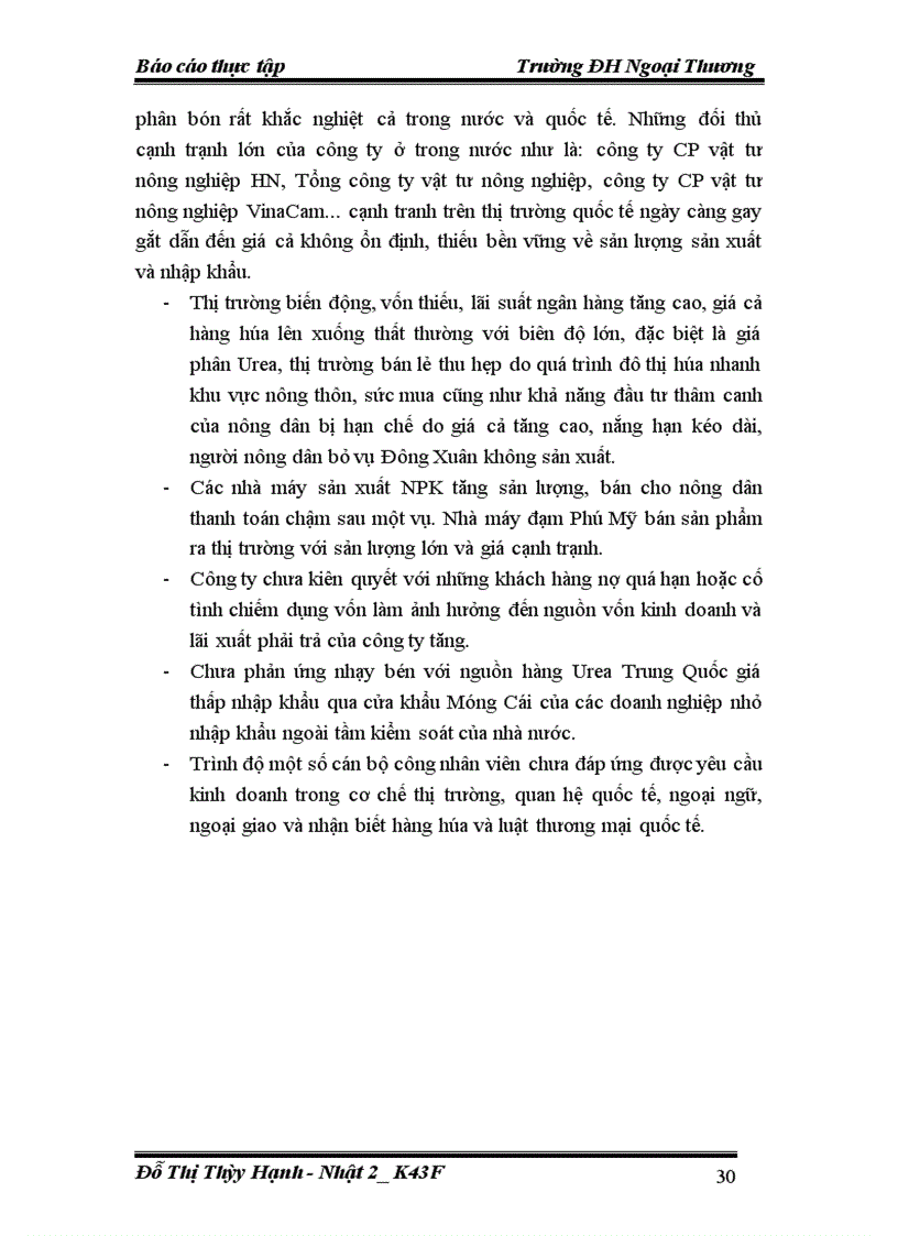 image for page Hoạt động nhập khẩu phân bón và tình hình tiêu thụ phân bón trong nội địa của công ty CP XNK Hà Anh