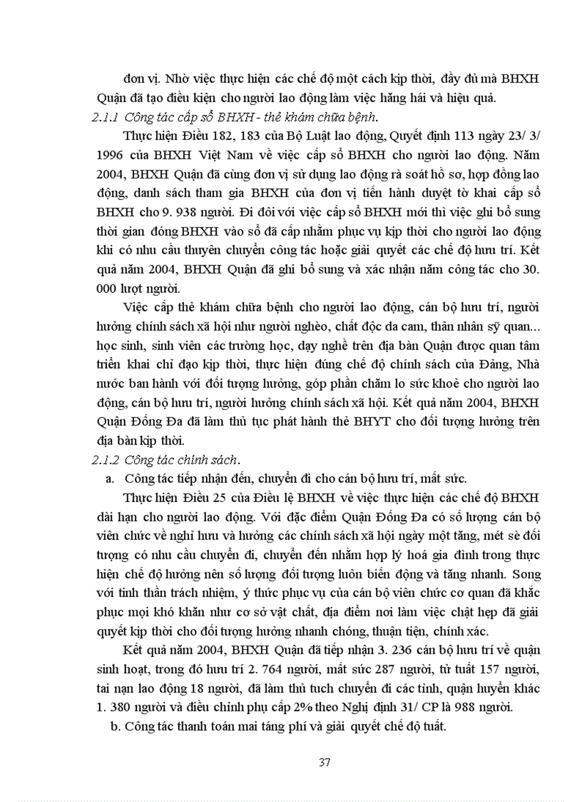 image for page Thực trạng công tác quản lý thu quỹ BHXH ở cơ quan BHXH Quận Đống Đa