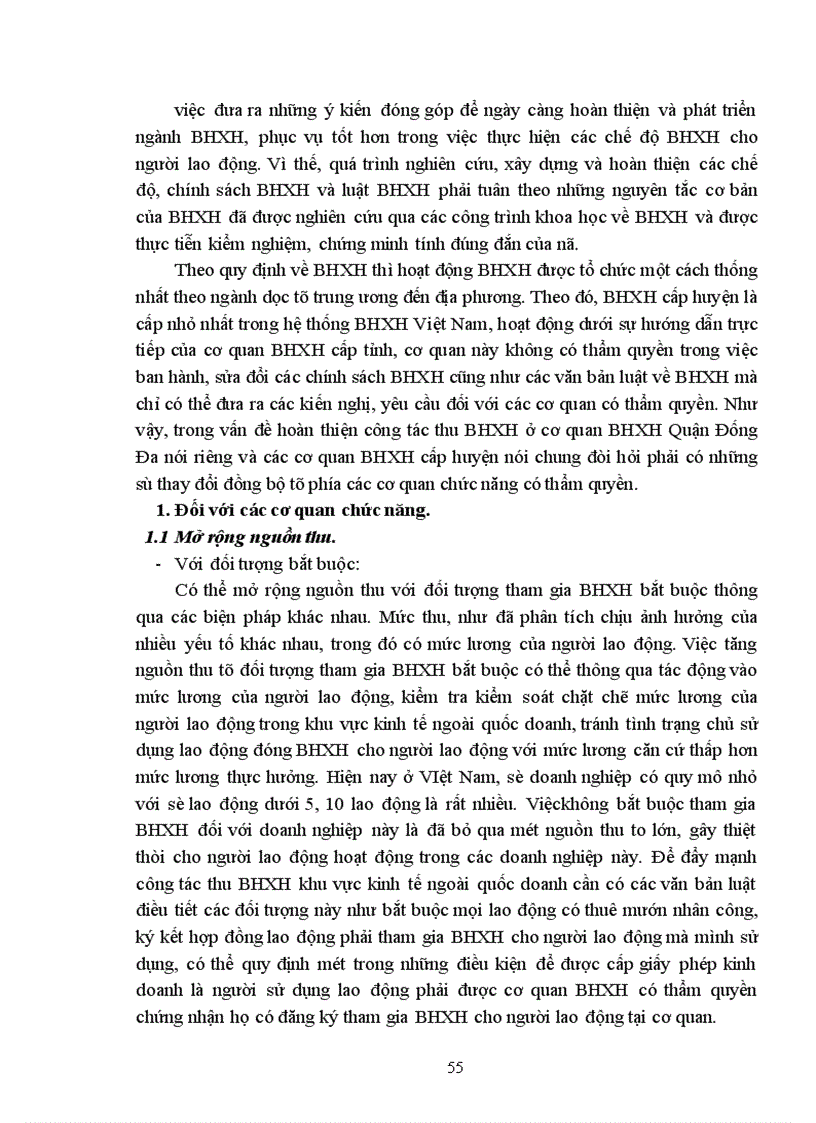 image for page Thực trạng công tác quản lý thu quỹ BHXH ở cơ quan BHXH Quận Đống Đa