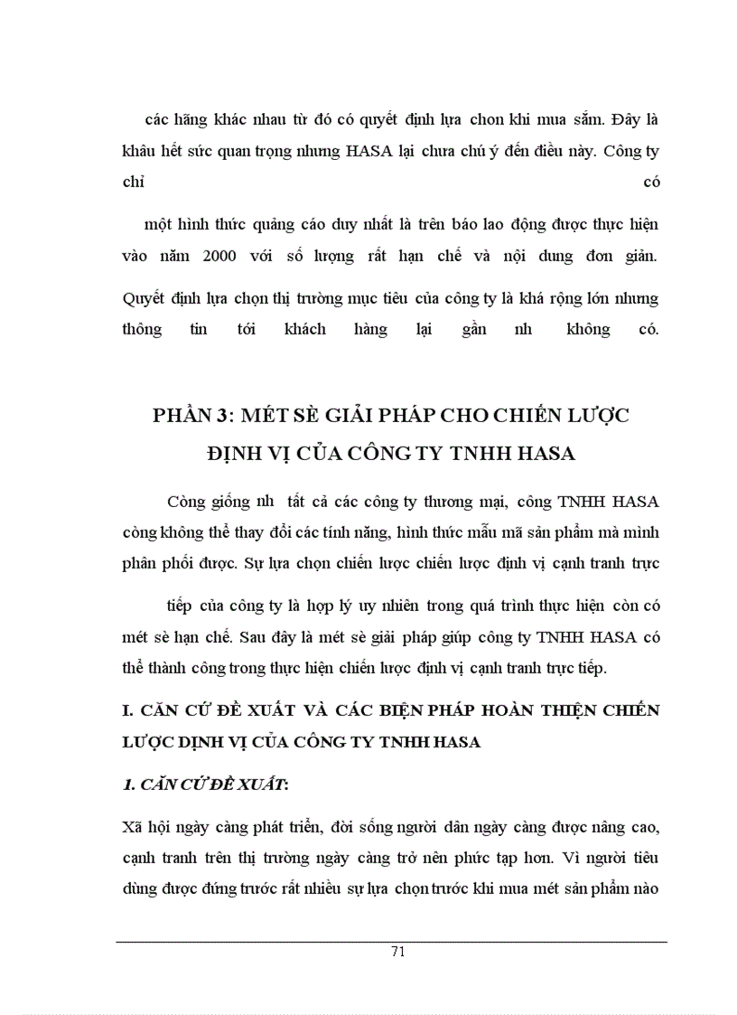 image for page Xây dựng chiến lược định vị thị trường cho các sản phẩm điện tử điện lạnh của công ty TNHH HASA