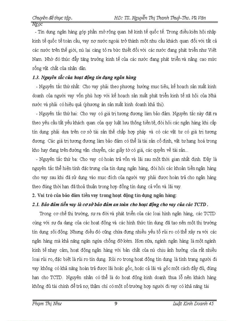 image for page Quy chế pháp lý về bảo đảm tiền vay và thực tiễn áp dụng tại chi nhánh NHNN & PTNT Láng Hạ