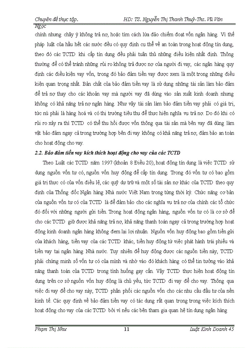 image for page Quy chế pháp lý về bảo đảm tiền vay và thực tiễn áp dụng tại chi nhánh NHNN & PTNT Láng Hạ