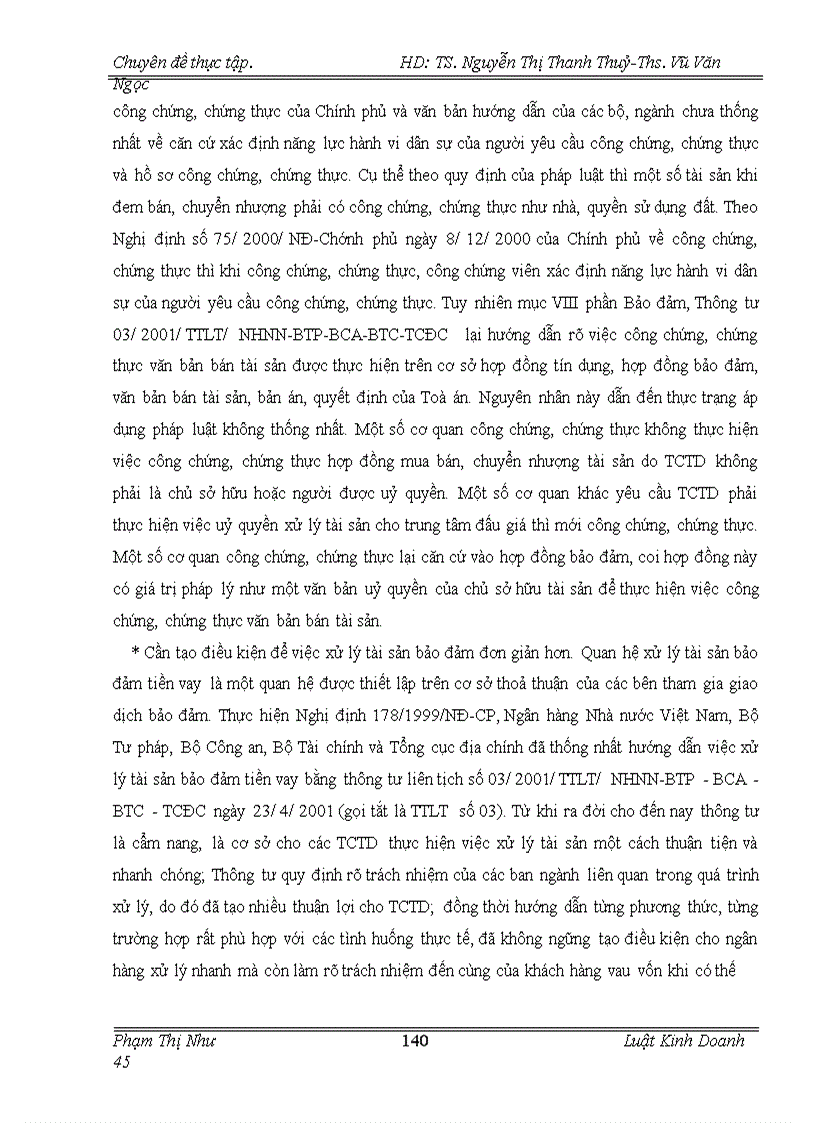 image for page Quy chế pháp lý về bảo đảm tiền vay và thực tiễn áp dụng tại chi nhánh NHNN & PTNT Láng Hạ