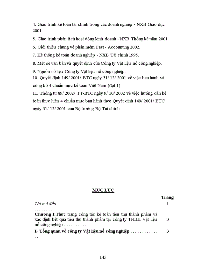 image for page Hoàn thiện công tác kế toán tiêu thụ và xác định kết quả tiêu thụ thành phẩm ở Công ty TNHH Vật liệu nổ công nghiệp