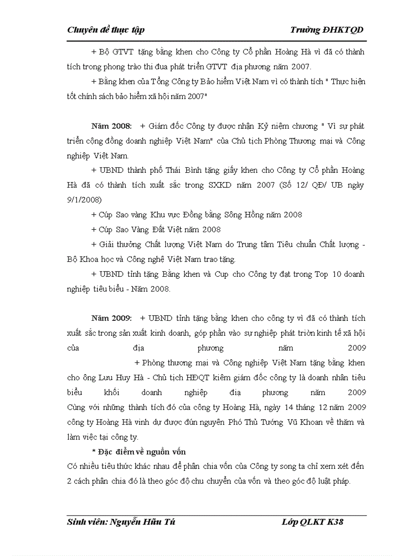 image for page Báo cáo thực tập tại Công ty cổ phần Hoàng Hà