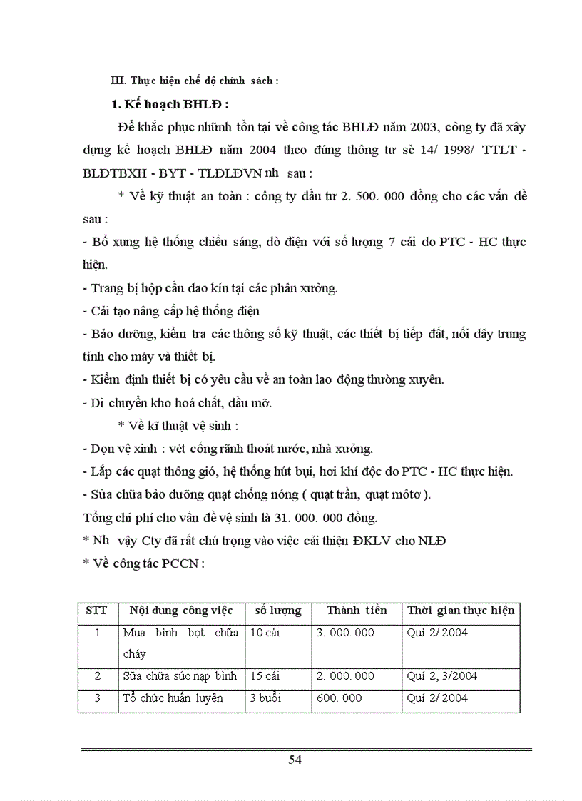image for page Nhận xét đánh giá, kiến nghị về công tác BHLĐ và các giải pháp cải thiện ĐKLĐ chăm sóc sức khoẻ NLĐ tại công ty.