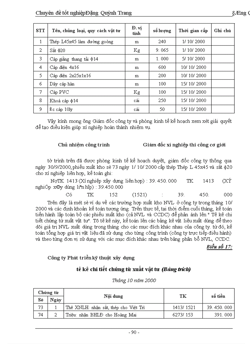image for page Hoàn thiện công tác tổ chức hạch toán nguyên vật liệu, công cụ dụng cụ với việc nâng cao hiệu quả sử dụng vốn lưu động ở Công ty Phát triển kỹ thuật xây dựng