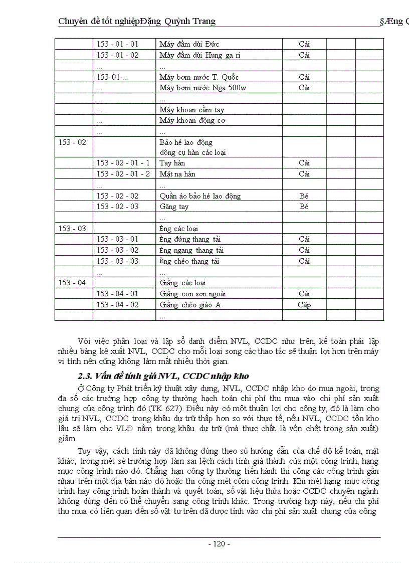 image for page Hoàn thiện công tác tổ chức hạch toán nguyên vật liệu, công cụ dụng cụ với việc nâng cao hiệu quả sử dụng vốn lưu động ở Công ty Phát triển kỹ thuật xây dựng