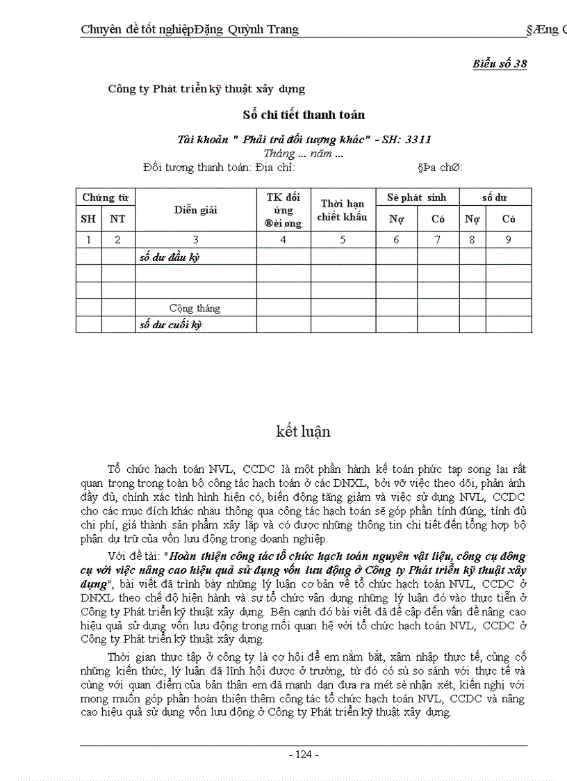 image for page Hoàn thiện công tác tổ chức hạch toán nguyên vật liệu, công cụ dụng cụ với việc nâng cao hiệu quả sử dụng vốn lưu động ở Công ty Phát triển kỹ thuật xây dựng