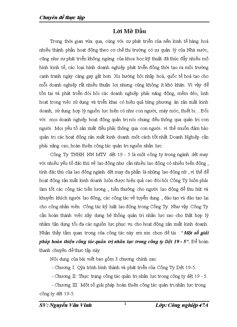 image for page Một số giải pháp hoàn thiện công tác quản trị nhân lực trong công ty Dệt 19-5