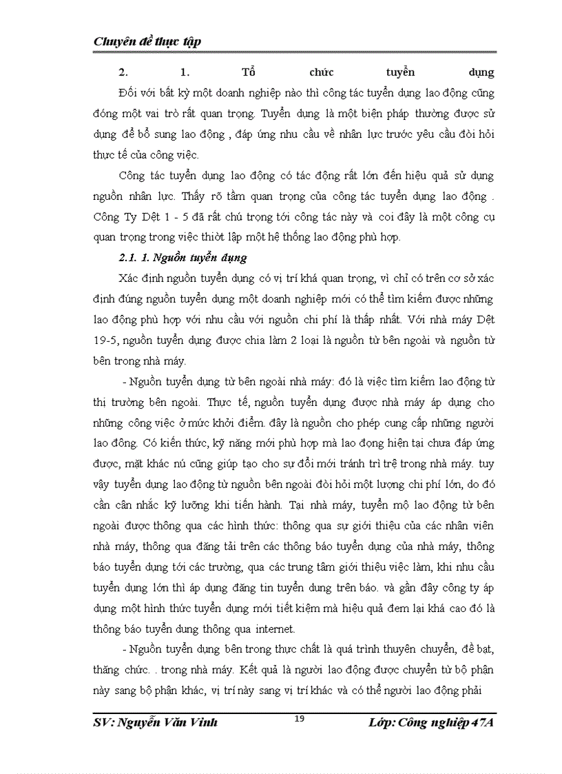 image for page Một số giải pháp hoàn thiện công tác quản trị nhân lực trong công ty Dệt 19-5