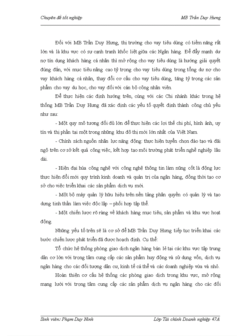 image for page Mở rộng hoạt động cho vay tiêu dùng tại Ngân hàng Thương mại Cổ phần Quân đội – Chi nhánh Trần Duy Hưng