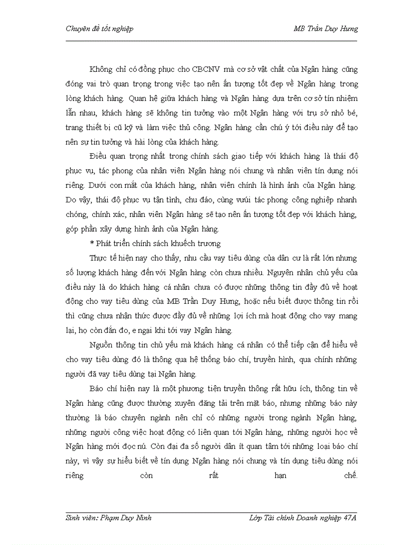 image for page Mở rộng hoạt động cho vay tiêu dùng tại Ngân hàng Thương mại Cổ phần Quân đội – Chi nhánh Trần Duy Hưng